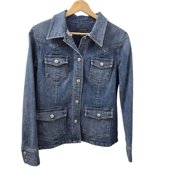 Vtg Gap Denim Jacket Women Small Snap Front western Y2K Rodeo Utility Retro Boho - Picture 1 of 15